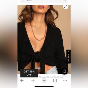 Lulus Sweater  cardigan with Elegant Design